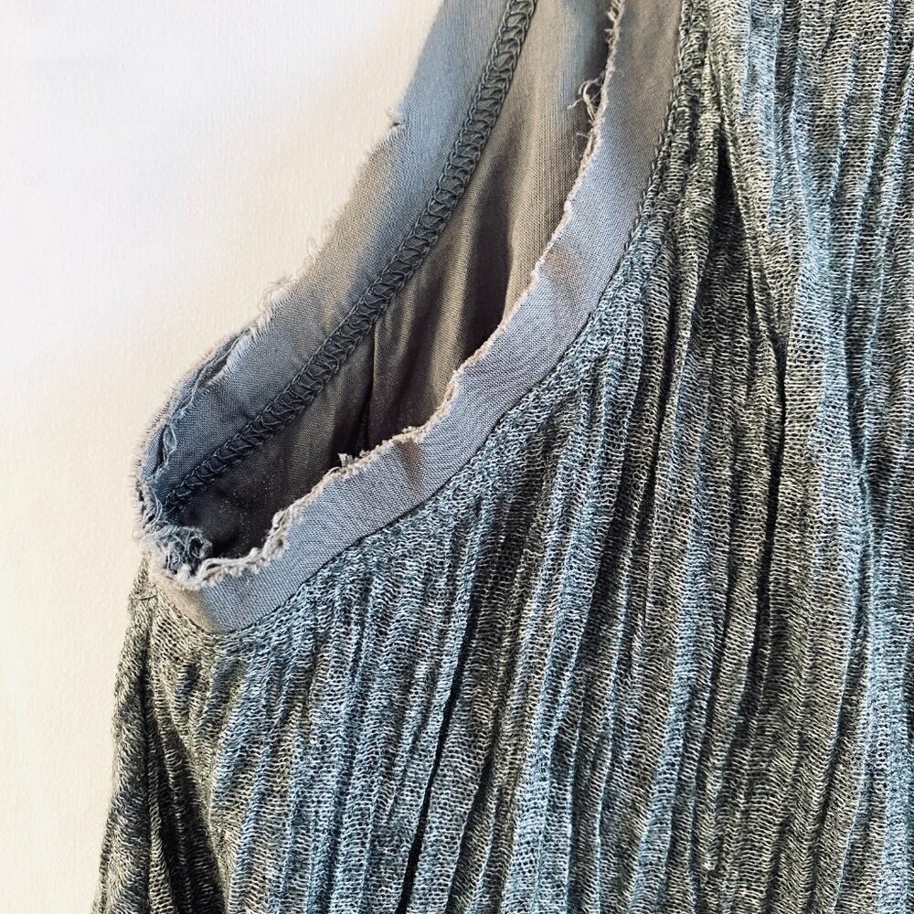 Swing halter top Small green boho crinkle festival - Picture 4 of 10
